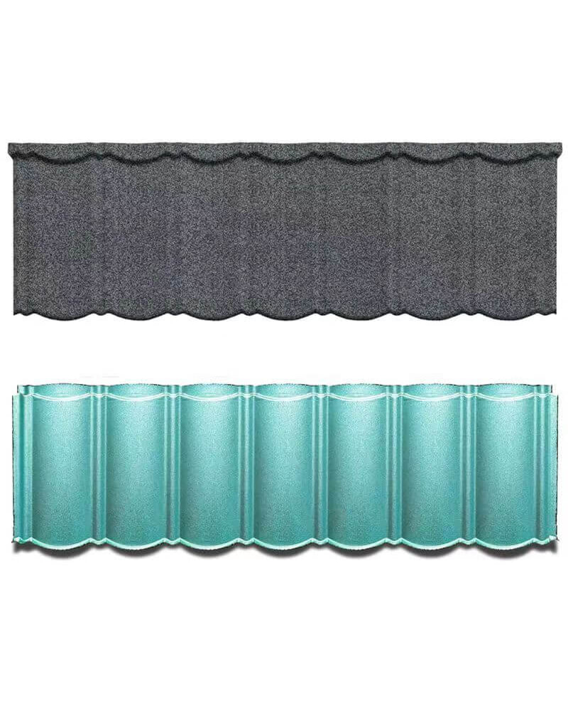 1340mm x 420mm Tegola metallica rivestita in pietra Zin Tegola tradizionale Bond Per le comunità